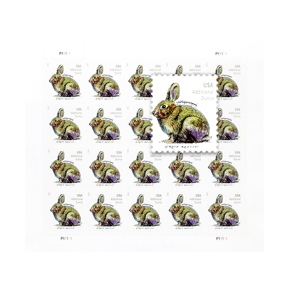 2021 20c Brush Rabbit (sheet stamp)
