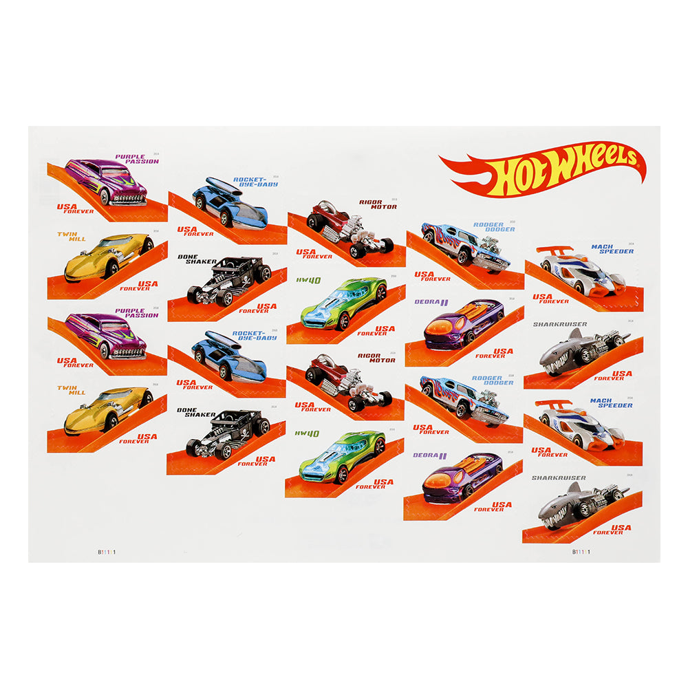 2018 US Hot Wheels Forever Stamps
