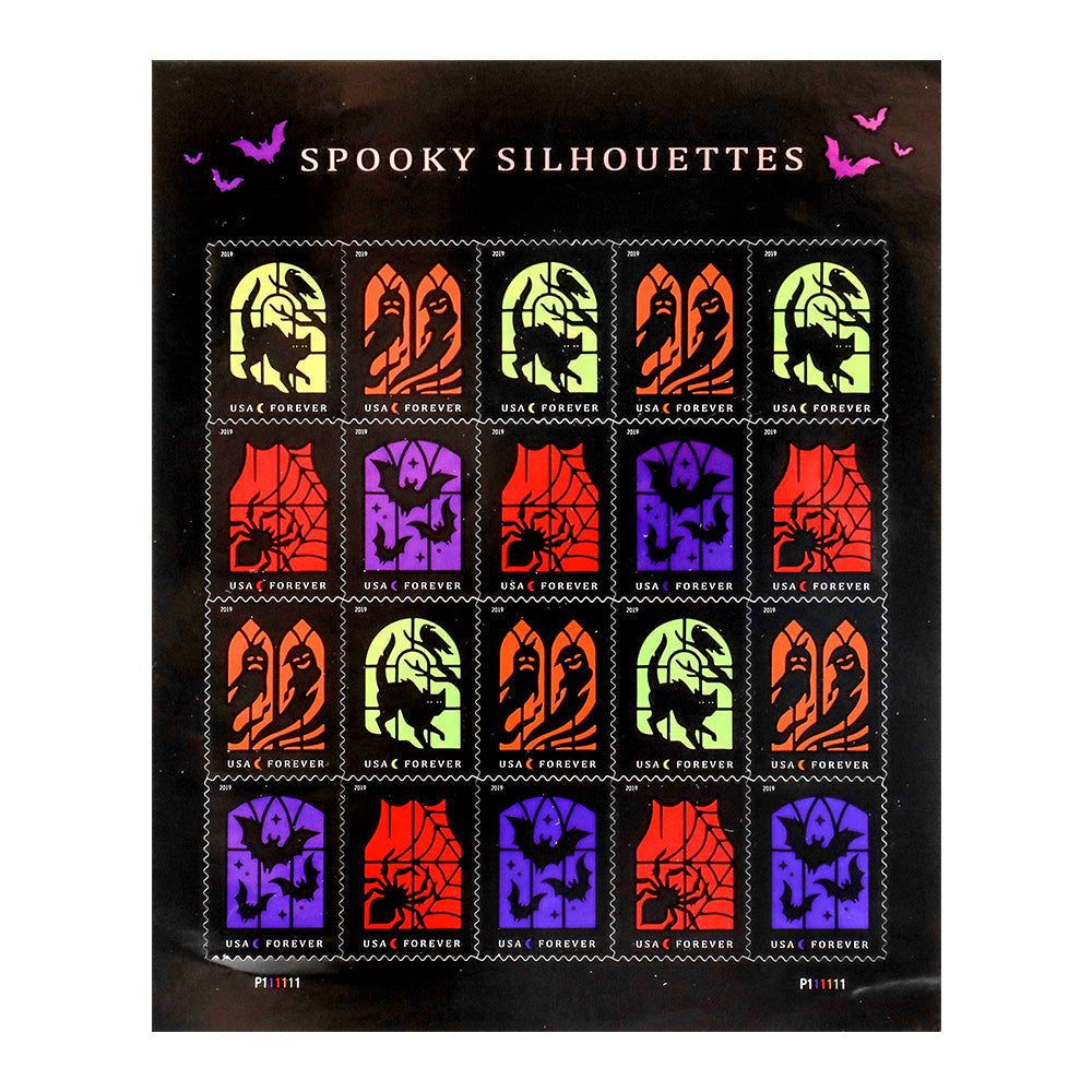 2019 US Spooky Silhouettes Forever Stamps